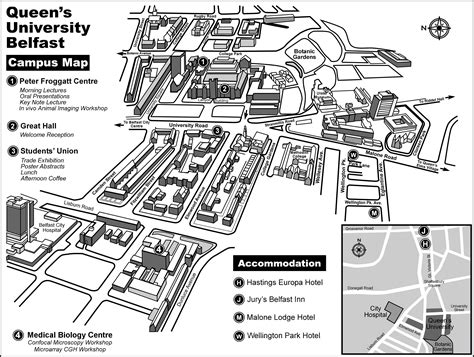 Queens University Belfast Campus Map - Lisburn Road Belfast Northern ...