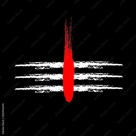 Lord Mahadev tilak graphic red art symbol unique vector Design, mahadev sign graphic vector ...