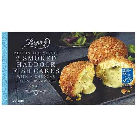 Iceland Luxury Melt In Middle 2 Smoked Haddock Fish Cakes With A ...