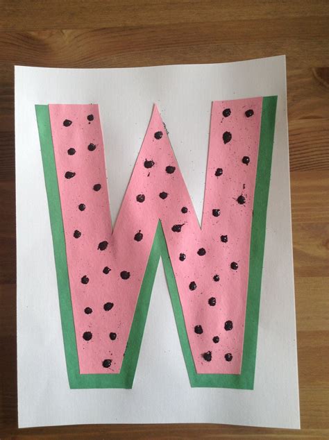 W is for Watermelon Craft - Preschool Craft - Letter of the Week Craft - Kids Craft Letter ...