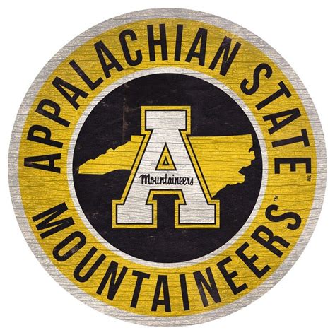 Appalachian State Mountaineers 12'' x 12'' State Circle Sign in 2021 | Appalachian state ...