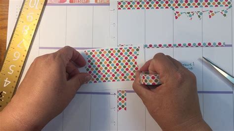 How to use Washi in your Planner Calendar - YouTube