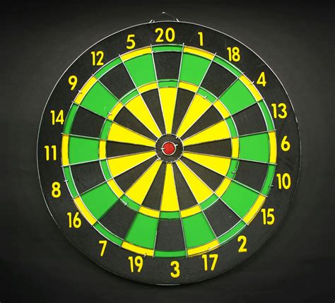 Green Yellow and Black Round Dart Board With Black Background · Free ...