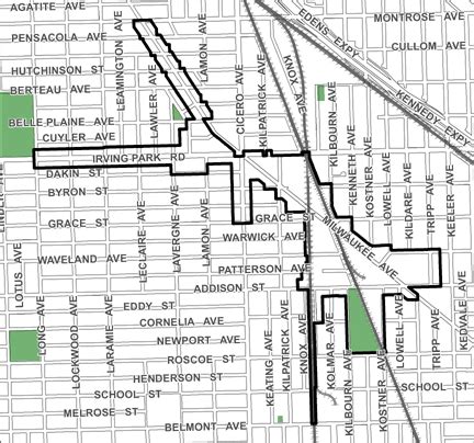 Portage Park Chicago Map - Brigid Theodora