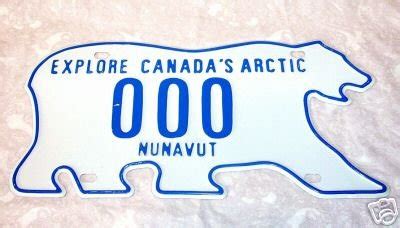 NUNAVUT CANADA POLAR BEAR LICENSE PLATE SAMPLE | #42656813