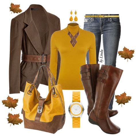 Brown & Yellow Fall Outfit | Fall outfits, Fashion, Clothes