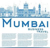 Mumbai Skyline Vector Art, Icons, and Graphics for Free Download