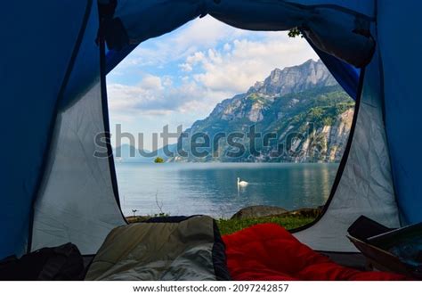 Walensee Camping View Tent Swan Walenstadt Stock Photo 2097242857 | Shutterstock