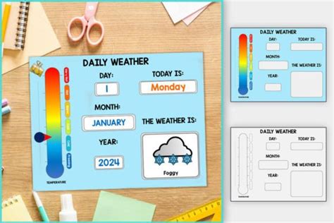 Weather Chart Craft and Custom Calendar Graphic by TheStudyKits ...