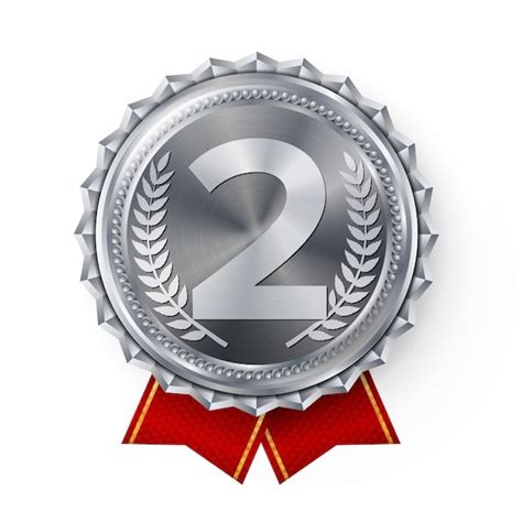 Premium Vector | Silver Medal, Silver 2nd Place