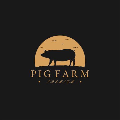 Pig farm logo design inspiration. Pig logo template. Vector ...