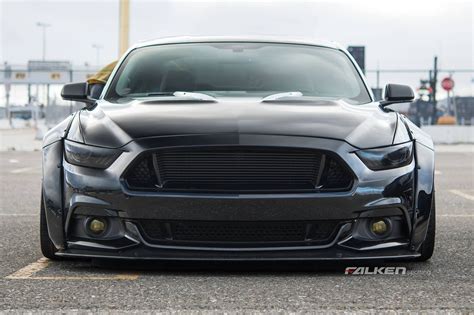 All Black Slammed Mustang GT with Widebody Fender Flares | CARiD.com Gallery