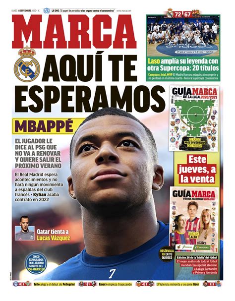 Today's Spanish papers: Real Madrid to move for Kylian Mbappe in 2021 ...