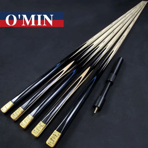 2017 Handmade Custom O'min One Piece Snooker Cue Victory Model 9.8mm Tip Snooker Cues Case Set ...