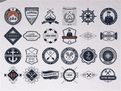 Set of 24 Vector Vintage Logos and Badges - The Affordable Design