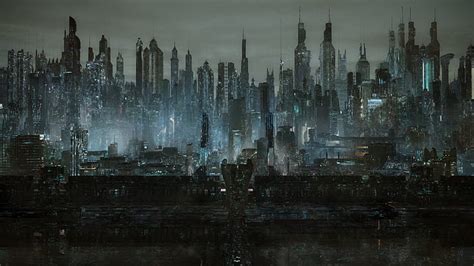 HD wallpaper: Dark City, futuristic, cyber city | Wallpaper Flare