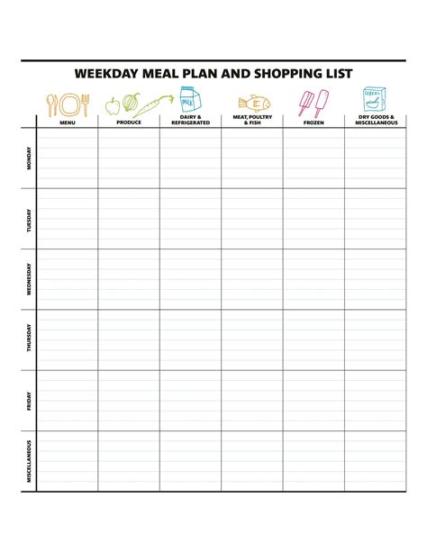 6 Meals A Day Meal Plan Template