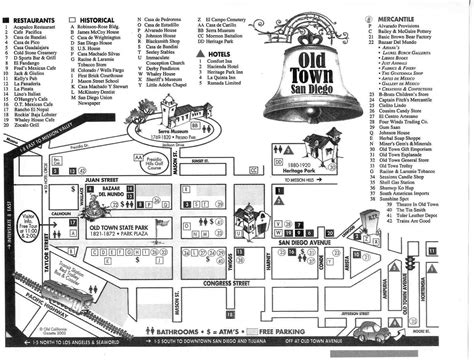 Old Town Map - Old Town San Diego CA | Old town san diego, Town map, Old town