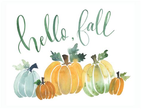 Watercolor-fall-pumpkin-prrintable-letter - TINSELBOX