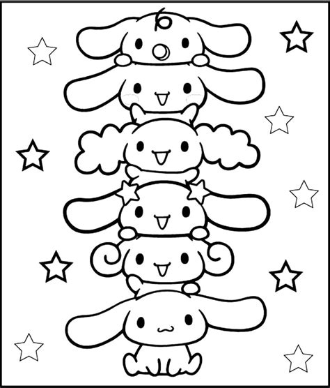 Cinnamoroll on Skateboard Coloring Page - Free Printable Coloring Pages for Kids