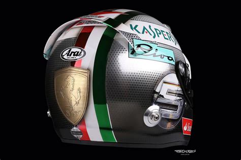 Helmet of Sebastian Vettel, Ferrari at Italian GP