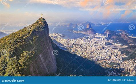 Aerial View of Christ the Redeemer and Rio De Janeiro City Editorial ...