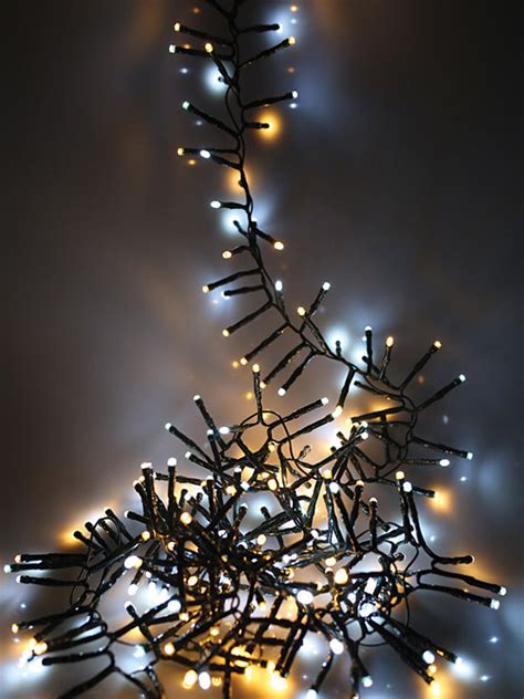 2000 LED Multi-Action Cluster Christmas Lights - Warm White & White ...