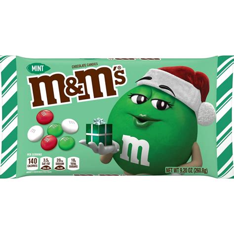 M&M'S, Holiday Mint Chocolate Candy Bag, 9.2 Oz - Walmart.com - Walmart.com