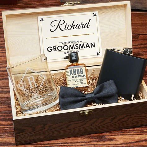 Drake Customized Groomsmen Gift Set with Wood Box | Groomsmen gift set, Groomsmen gift box ...