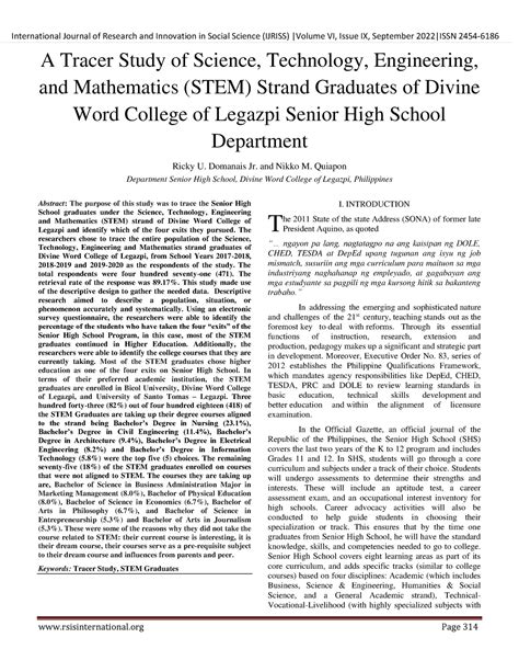 314-319 - A course of Marinduque state college - A Tracer Study of Science, Technology ...