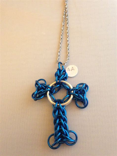 Blue Cross Necklace - Etsy