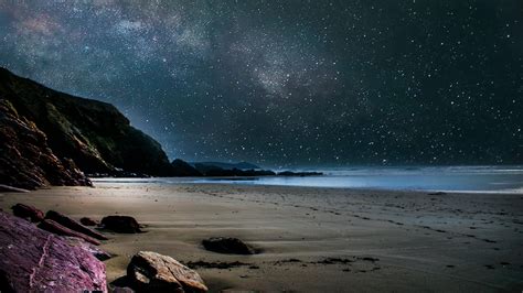 Seashore during Nighttime · Free Stock Photo