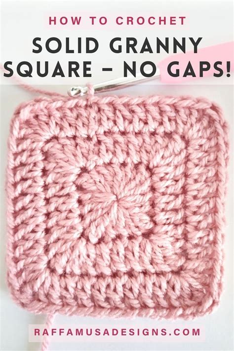 How to Crochet a Solid Square – No Gaps! with Video Tutorial | Granny square crochet patterns ...