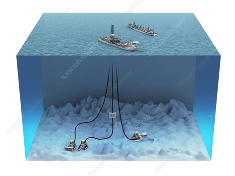 Underwater mining, illustration - Stock Image - C047/5388 - Science Photo Library