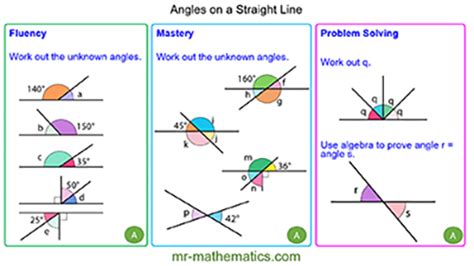 Angles on a Straight Line - Mr-Mathematics.com