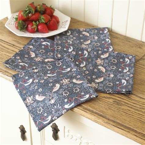 Our 100% cotton William Morris Strawberry Thief napkins are 41cm square. | William morris ...