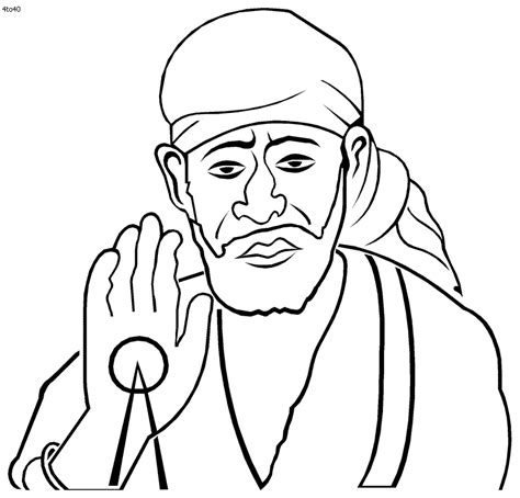 Sai Baba Coloring Page