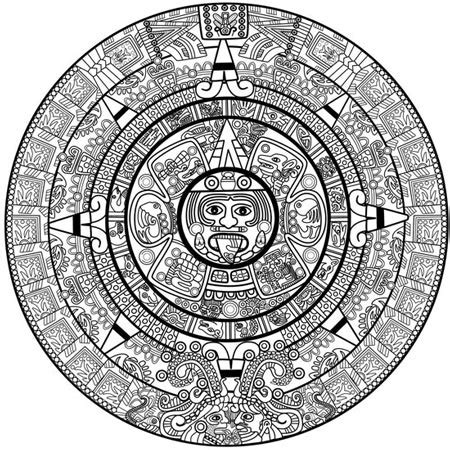 Maya and aztec vector symbols