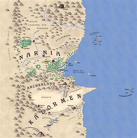 The Chronicles of Narnia Map | Nárnia, As crônicas de nárnia, Mapa