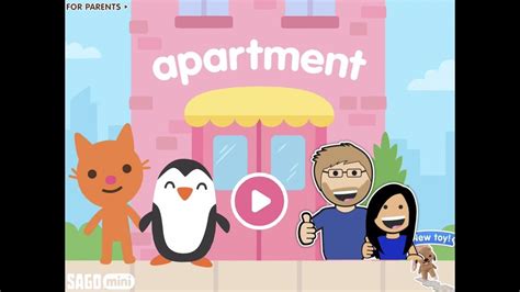 Sago Mini Apartment - Lily & Dad fun mini-game app for kids - YouTube