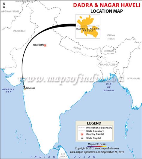 Dadra And Nagar Haveli In India Map - Binnie Sharlene