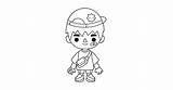 Toca Boca Een Kleine Jongen Kleurplaat  Coloring For Kidscom sketch template
