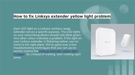 PPT - How to fix Linksys extender yellow light problem (2) PowerPoint ...