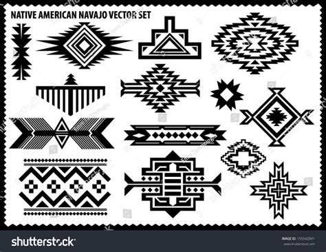 Native American Vector Set Stock Vector 155542841 - Shutterstock