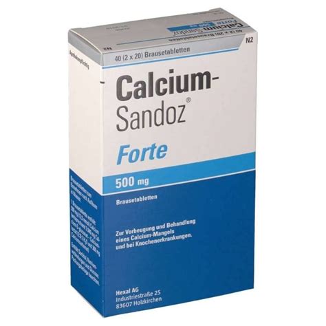 Calcium Sandoz Forte effervescent tablets, 2X20 – ApoZona