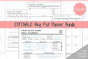 Editable Blog Post Planner Template | Creative Market