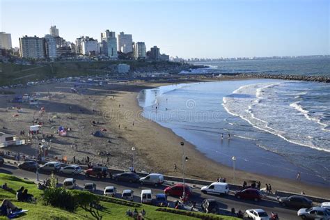 View of One of the Most Popular Beaches of Mar Del Plata City ...