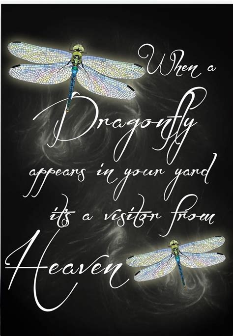 When a dragonFly appears in your yard its a visitor from heaven | Pensées motivation, Décor ...