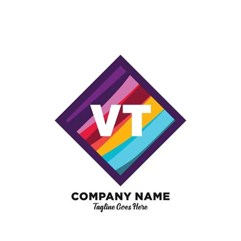 VT initial logo With Colorful template vector. 23384248 Vector Art at ...