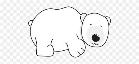 Polar Bear Sleeping - Clip Art Sleeping Bear - Free Transparent PNG ...